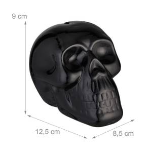 4 x Totenkopf Spardose Schwarz - Keramik - 9 x 9 x 13 cm