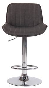 Tabouret de bar Lentini Gris lava - Argenté