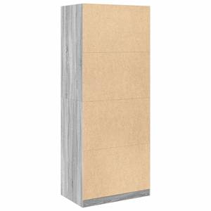 Kleiderschrank 298537-4 Hellgrau - Breite: 80 cm