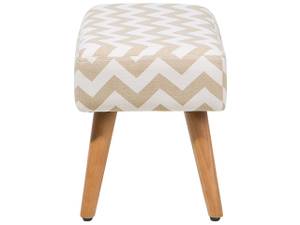 Hocker TAKOMA Beige - Eiche Hell - Weiß