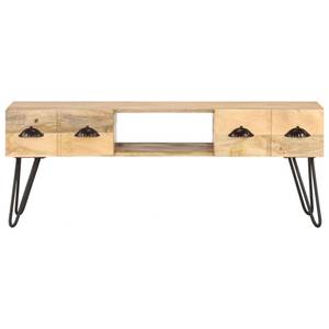 Meuble tv 321790 Marron - Métal - Bois massif - Bois/Imitation - 120 x 45 x 35 cm