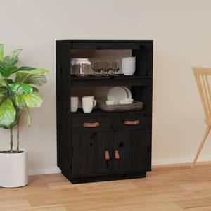 Highboard DE3026 Schwarz - Massivholz - 40 x 109 x 67 cm