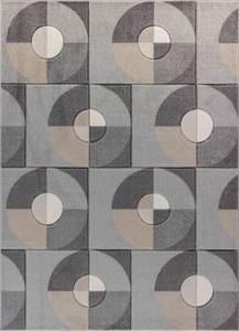 Tapis ELURU Gris - Matière plastique - Textile - 120 x 1 x 170 cm