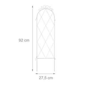 Rankgitter Metall 3er Set Weiß - Metall - 28 x 92 x 1 cm