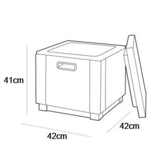 Kühlbox Ice-Cube Kunststoff - Grau