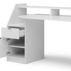 Computertisch Joel 180cm Weiß Weiß - Holzwerkstoff - 179 x 90 x 65 cm