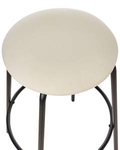 Tabouret de bar MORTON Noir - Blanc crème - Blanc