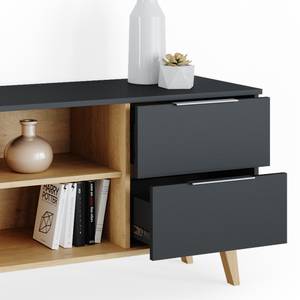 Commode Neptune anthracite/sonoma grande 134 x 61 cm