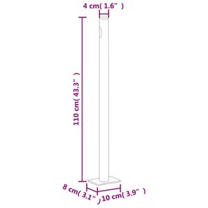 Auvent latéral 3016426-4 1000 x 180 cm