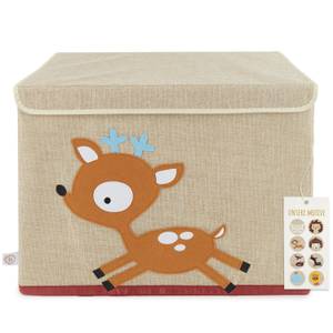 Aufbewahrungsbox Reh Beige - Textil - 36 x 51 x 36 cm