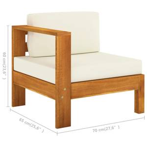 Garten-Lounge-Set (8-teilig) 3006534-8 Weiß - Massivholz - Holzart/Dekor - 60 x 25 x 100 cm