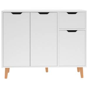 Beistellschrank KARIM Holz Kommode Weiß Weiß - Holzwerkstoff - 90 x 72 x 30 cm