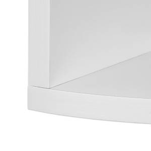 Étagère d’angle à 5 plateformes Blanc - Bois manufacturé - 20 x 123 x 20 cm