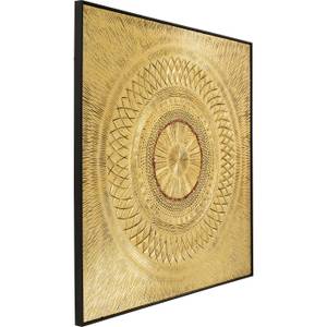 Objektbild Art Geometric Circle Gold 1 Gold - Massivholz - 120 x 120 x 4 cm