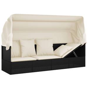 Outdoor Loungebett 3028901 Schwarz - Creme