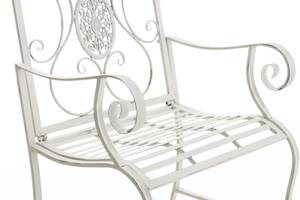 Chaises de jardin Punjab Lot de 2 Blanc - Métal - 62 x 94 x 53 cm