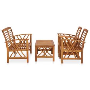 Garten-Lounge-Set (4-teilig) 3004236-2 Braun - Massivholz - Holzart/Dekor - 50 x 43 x 102 cm