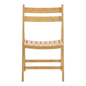 Lot de 2 chaises pliantes Gran Beige - Bambou - 45 x 78 x 40 cm