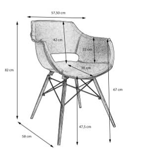 Chaise ZAJA, exclusive,en cuir véritable Chaise ZAJA de KAWOLA, chaise de salle à manger exclusive, cuir véritable couleur vert - Vert