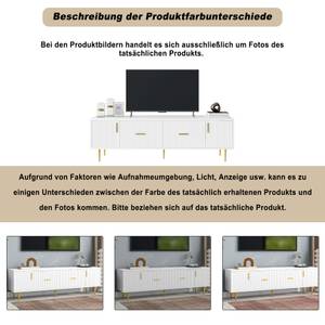 TV-Lowboard LucyDiana Ⅱ Weiß - Holzwerkstoff - Metall - Kunststoff - 40 x 50 x 170 cm