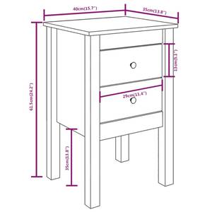 Elegante Holz-Nachttische Braun