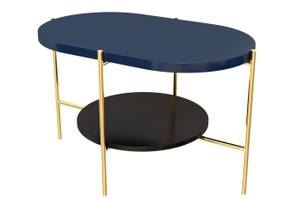 Couchtisch Dancan Arena Marineblau - Gold