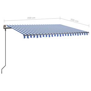 Markise 3006678-2 Blau - Weiß - 300 x 450 cm