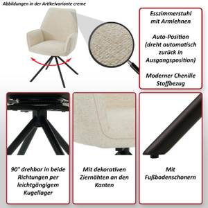 Esszimmerstuhl G67 (6er-Set) Anthrazit - Schwarz