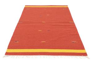 Kelim Modern - 180x120cm Rot - Naturfaser - 120 x 1 x 180 cm