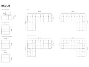 modulares Sofa BELLIS 4 Sitzplätze Dunkelgrün