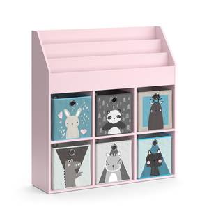 Bücherregalset Luigi türkis/grau Pink - Holzwerkstoff - 107 x 114 x 31 cm