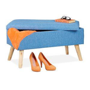 Banc avec espace de rangement Anthracite - Bleu - Marron clair