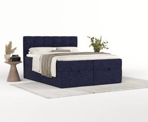 Boxspringbett Shay Marineblau - Breite: 200 cm