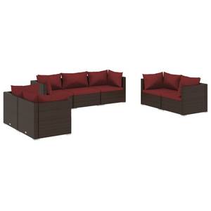 Salon de jardin (lot de 7) 3013635-15 Marron - Rouge - Brun rouge