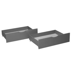 Coffret de rangement lot de 2 2197 Gris - Bois massif - Bois/Imitation - 82 x 22 x 53 cm