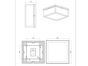 Terrassenbeleuchtung Deckenleuchte Außen Silber