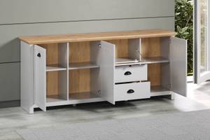 Sideboard Landside 2 Grau - Holz teilmassiv - 41 x 82 x 190 cm