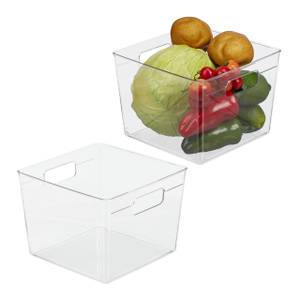 Lot de 2 rangements pour frigo Matière plastique - 21 x 16 x 21 cm