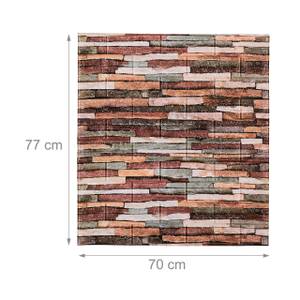 40 Panneaux muraux optique pierre coloré Marron - Gris