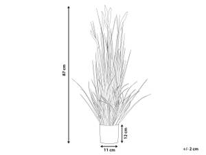 Kunstpflanze REED PLANT Schwarz - Grün - Kunststoff - 11 x 87 x 11 cm