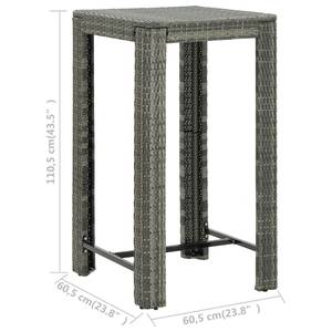 Bar-Set (3-teilig) 3064806 Grau - Metall - 61 x 111 x 61 cm