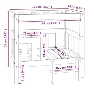 Hundebett 3016323-1 Dunkelbraun - 76 x 70 x 64 cm