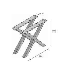 Ständer X-Massivholz-Weiß lackiert Weiß