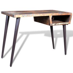 Schreibtisch Metall - Massivholz - 110 x 80 x 110 cm