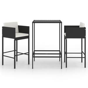 Garten-Bar-Set (3-teilig) 3012236-1 Schwarz - 70 x 70 cm - Anzahl Teile im Set: 3