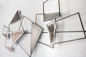Wanddeko Metall Stabilität Beige - Grau - Metall - 150 x 50 x 4 cm