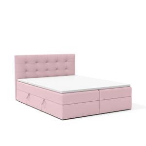 Boxspringbett Doppelbett Tissa Topper Rosé - Breite: 180 cm