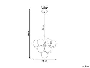 Lampe suspension BIRRIE Blanc - Métal - 43 x 99 x 43 cm