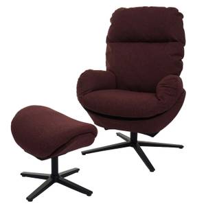 Relaxsessel + Hocker L12 drehbar Bordeaux