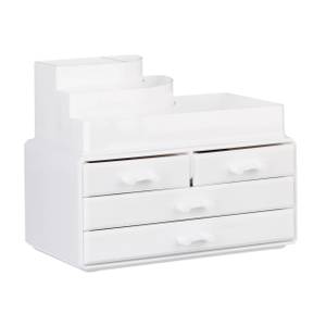 Make Up Organizer mit 4 Schubladen Weiß
